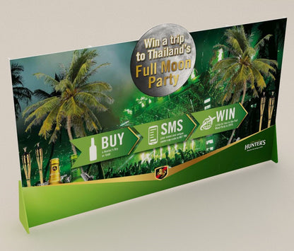 Hunters Mozamand Zam POS Ad Wall
